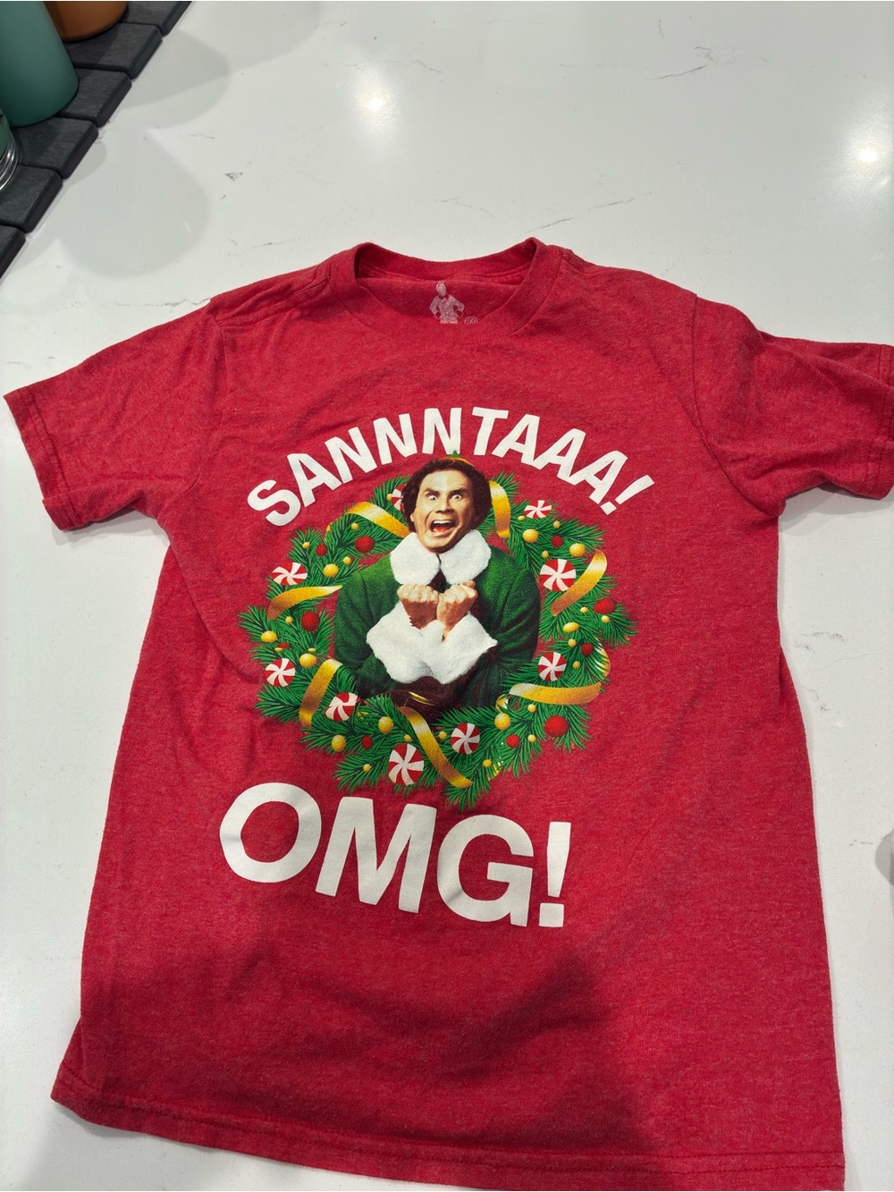 Red Kids Holiday Graphic Tee - SANNNTAAA! OMG!
